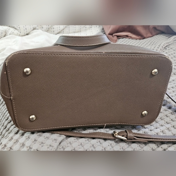 KATE SPADE Cedar Creek Collection Leather Large Tote In Lightbrown/mauve. - Picture 8 of 16